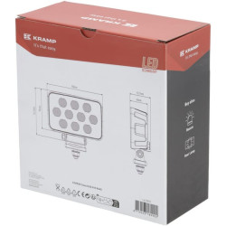 LED darbo žibintas, 100 W, 8950 lm, stačiakampis, 12/24 V, baltas, 150 x 112 x 52,7 mm „Deutsch“ kištukas, prožektorius, 20 LED 