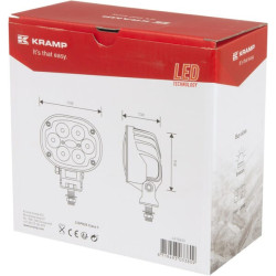 LED darbo žibintas, 30 W, 3000 lm, ovalus, Kramp LA10433