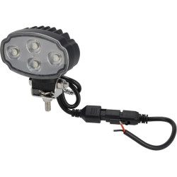 Darbo žibintas LED, 20 W, 3000 lm, ovalus, baltas, 100 x 54 x 93 mm, „Deutsch“ 2 kontaktų, prožektorius, „Kramp“ (10 vnt. dėžutė