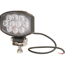 Darbo žibintas LED, 15 W, 1900 lm, ovalus, 10/30 V, 120 x 38 x 80 mm, prožektorius, 10 LED, Kramp LA10020