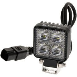 Darbo žibintas LED, 12W, 1200lm, kvadratinis, 12/24V, baltas, 53,7x75,5x32,3mm „Deutsch“ kištukas, prožektorius, 8 LED LA10605