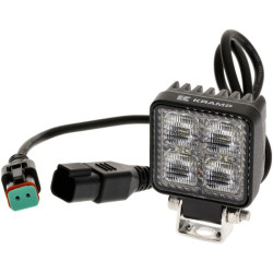 Darbo žibintas LED, 12W, 1200lm, kvadratinis, 12/24V, baltas, 53,7x75,5x32,3mm „Deutsch“ kištukas, prožektorius, 8 LED LA10605