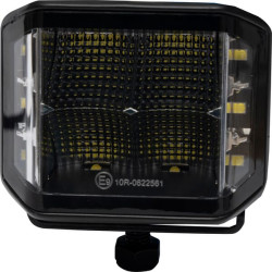 Darbo žibintas LED, 70 W, 8400 lm, kvadratinis, 12/24 V, baltas, 97 x 77 x 75 mm „Deutsch“ kištukas, prožektorius, 10 LED LA1061