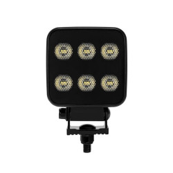 LED darbo žibintas, 60 W, 6600 lm, kvadratinis, 12/24 V, baltas, 92 x 109,5 x 51,1 mm „Deutsch“ kištukas, platus srautas, 12 LED