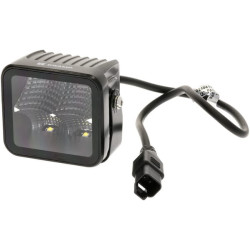 Netiesioginio apšvietimo LED darbo šviestuvas, 40 W, 4800 lm, kvadratinis, 12/24 V, baltas, 81 x 82,5 x 67,5 mm „Deutsch“ kištuk