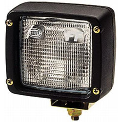Halogeninis darbo žibintas, kvadratinis, 12/24V, baltas, 112x97x126,5 mm AMP kištukas, „Ultrabeam“ iš Hella 1GA007506002