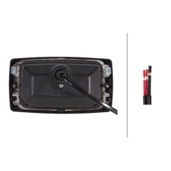 Halogeninis darbo žibintas, 55/70 W, stačiakampis, 12/24 V, skaidrus, 182 x 102 mm AMP kištukas, Hella 1GB996080021