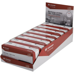 LED darbo žibintas, 18 W, 1620 lm, stačiakampis, baltas, 160 x 60 x 70 mm, taškinis, Kramp (8 vnt. dėžutėje) LA10902BOX