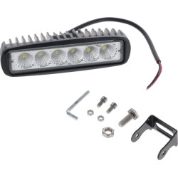 Darbo žibintas LED, 3W, 1350lm, stačiakampis, 12/24V, skaidrus, 50x60x160mm, 6 LED, Vapormatic VLC6138