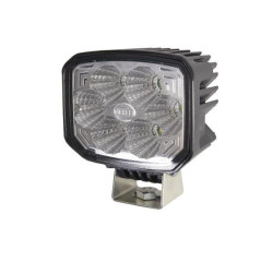 Darbo žibintas LED, 12W, 1000lm, stačiakampis, 12/24V, skaidrus, spaustukas, 6 LED, Hella 1GA996188511
