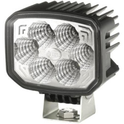 Darbo žibintas LED, 12W, 1000lm, stačiakampis, 12/24V, skaidrus, spaustukas, 6 LED, Hella 1GA996188511