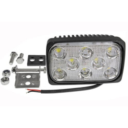 Darbo žibintas LED, 5W, 2560lm, stačiakampis, 12/24V, skaidrus, 100x70x160mm, 8 LED, Vapormatic VLC6116