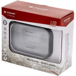 Darbo žibintas LED, 30 W, 4200 lm, stačiakampis, 10–30 V, baltas, prožektorius, „Deutsch + ITT“ kištukas, 30 LED, Kramp LA10556