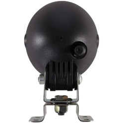 Halogeninis darbo žibintas, 55/70 W, apvalus, 12/24 V, skaidrus, korpusas: pilkas, 110 x 103 x 170 mm AMP kištukas, Hella 1GM996