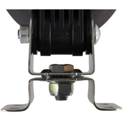 Halogeninis darbo žibintas, 55/70 W, apvalus, 12/24 V, skaidrus, korpusas: pilkas, 110 x 103 x 170 mm AMP kištukas, Hella 1GM996