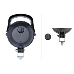 Halogeninis darbo žibintas, 55/70W, apvalus, 12/24V, skaidrus, Ø 152mm, Hella 1G3005760001