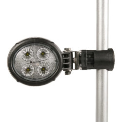 Darbo žibintas LED, 18 W, 1500 lm, apvalus, 10/30 V, Ø 117 mm „Deutsch“ kištukas, prožektorius, 4 LED, Kramp LA10018