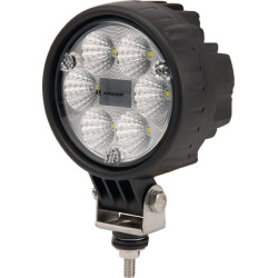 Darbo žibintas LED, 29 W, 2500 lm, apvalus, 10/30 V, Ø 117 mm „Deutsch“ kištukas, prožektorius, 6 LED, Kramp LA10003