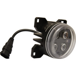 LED darbo žibintas, 40 W, 4000 lm, apvalus, 10/30 V, Ø 90 mm, H11/Deutsch kištukas, taškinis spindulys, 4 LED, Kramp LA10447SP