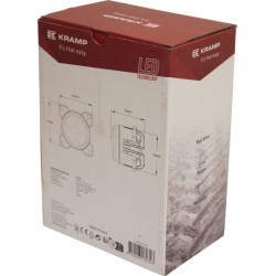 LED darbo žibintas, 40 W, 4000 lm, apvalus, 10/30 V, Ø 90 mm, H11/Deutsch kištukas, taškinis spindulys, 4 LED, Kramp LA10447SP