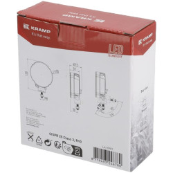 Darbo žibintas LED, 27 W, 3420 lm, apvalus, baltas, 100 x 48,5 x 120 mm, „Deutsch“ 2 kontaktų, prožektorius, „Kramp“ (10 vnt. dė