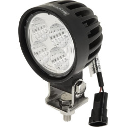 Darbinis LED žibintas, 40 W, 4000 lm, apvalus, baltas, 10/30 V, 84 x 126 x 71,8 mm, AMP kištukas, taškinis spindulys, 4 LED, 360