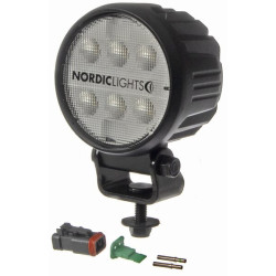 Darbo žibintas LED, 28 W, 2800 lm, apvalus, 12/24 V, baltas, tvirtinamas varžtais, 93 x 93 x 122 mm, „Deutsch“ 2 kontaktų, prože