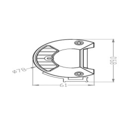 Darbinio šviesos diodo juosta, 81 W, 7290 lm, stačiakampė, 12/24 V, balta, 301,8 x 89 mm, kabelis, komplektas, 54 LED, Kramp LA1