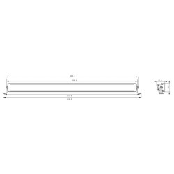 Darbinio LED žibintų juosta, 400 W, 33600 lm, stačiakampė, 12/24 V, balta/oranžinė, 1076 x 70 x 67 mm, tiesi, 80 LED, E-BOOST LA