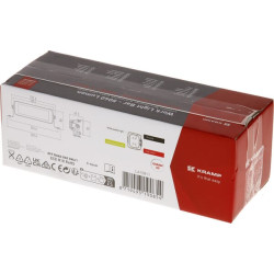 LED darbo žibintų juosta, 60 W, 5040 lm, stačiakampė, 12/24 V, balta/oranžinė, 204 x 70 x 67 mm „Deutsch“ kištukas, Combo, tiesi