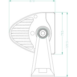 LED darbo žibintų juosta, 72 W, 6120 lm, stačiakampė, 12/24 V, balta, 351,6 x 79,5 mm „Deutsch“ kištukas, kombinuota, lenkta, 24