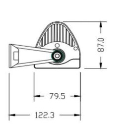 LED darbo žibintų juosta, 300 W, 25500 lm, stačiakampė, 12/24 V, balta, 1371,6 x 79,5 mm „Deutsch“ kištukas, kombinuota, lenkta,
