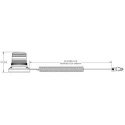 Švyturėlis LED, 12-24V, geltonas, magnetinis, ECCOLED BRONZE ECCO EB5013A