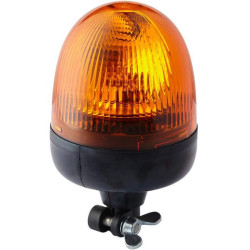 Halogeninis besisukantis švyturėlis, apvalus, 12 V, gintaro spalvos, montuojamas ant stulpo, Ø 135 mm x 217 mm, „Rota Compact“, 