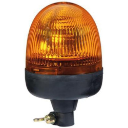 Halogeninis besisukantis švyturėlis, apvalus, 12 V, gintaro spalvos, montuojamas ant stulpo, Ø 135 mm x 217 mm, „Rota Compact“, 