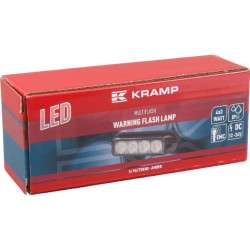 Įspėjamasis LED žibintas, 12 W, 12–24 V, geltonas, tvirtinamas varžtais, 132 x 34 x 30 mm, 4 LED, Kramp LA20011