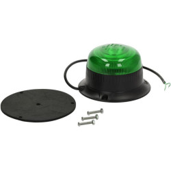 Švyturėlis LED, žemo profilio, 15 W, 12–24 V, žalias, tvirtinamas varžtais, Ø 86 mm x 67 mm LA20094G