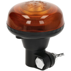 Švyturėlis LED, žemo profilio, 15 W, 12–24 V, gintaro spalvos, DIN stulpas, Ø 86 mm x 97 mm LA20093