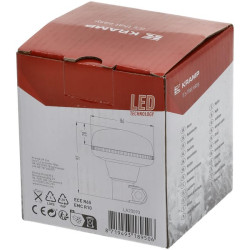 Švyturėlis LED, žemo profilio, 15 W, 12–24 V, gintaro spalvos, DIN stulpas, Ø 86 mm x 97 mm LA20093