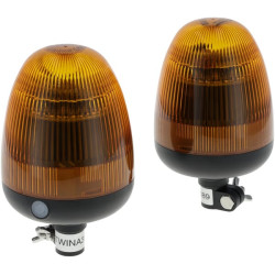 2 sinchronizuojamų LED mirksinčių švyturėlių rinkinys TWIN, 12–24 V, lankstūs LA20095
