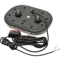 LED šviesos juosta, 90 W, 12–24 V, gintaro spalvos, tvirtinama varžtais, 250 x 173 x 36 mm, 30 LED, Kramp LA20018
