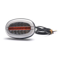 Daugiafunkcis priekinis žibintas LED, ovalus, 12-24V, 136,4x91x40mm LA80096
