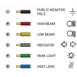LED priekinis žibintas, 38 W, stačiakampis, 12–24 V, 229 x 150 x 80 mm, šildomas, tolimosios/artimosios šviesos, su lanksčia aps