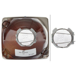 Halogeninis priekinis žibintas, kvadratinis, 12/24V, skaidrus, Hella 1AA127473015