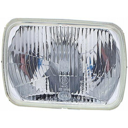 Halogeninis priekinis žibintas, stačiakampis, 12/24V, skaidrus, 167x107mm, Hella 1AB003177071