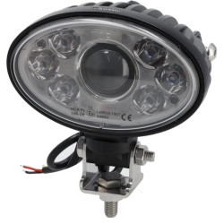 Priekinis LED žibintas, 20/24W, ovalus, 10/30V, 166x98x98mm, tolimosios/artimosios šviesos, 3 kontaktų atviras laidas, tvirtinam