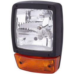 Halogeninis priekinis žibintas, kvadratinis, 12 V, skaidrus/gintaro spalvos, prisukamas, 212x150xAMP 6 kontaktų, Hella 1SA996120