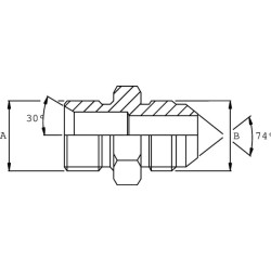Adapteris M 3/8 BSP x 3/4 JIC VNBJ0612