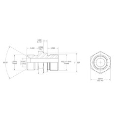 Jungtis M/M 1/2 B x M22 x 1,5 6149 VNBM0822ISO6149
