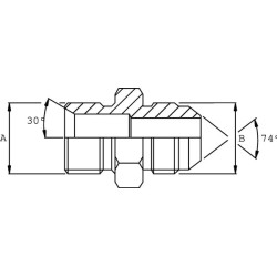 Adapteris M/M 9/16" JIC x M20 VNJM0920